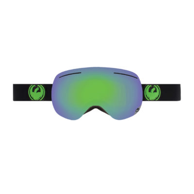 Men's Dragon Goggles - Dragon X1 Goggles. Jet - Green Ion